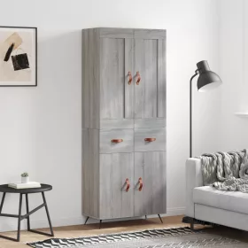 Szürke sonoma szerelt fa magasszekrény 69,5 x 34 x 180 cm