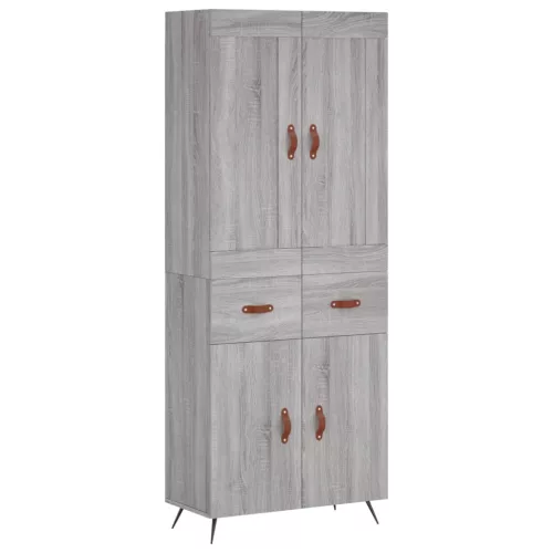 Szürke sonoma szerelt fa magasszekrény 69,5 x 34 x 180 cm