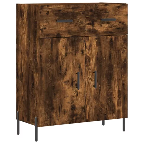 Füstös tölgy színű szerelt fa magasszekrény 69,5 x 34 x 180 cm