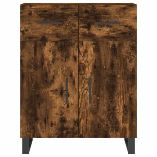 Füstös tölgy színű szerelt fa magasszekrény 69,5 x 34 x 180 cm