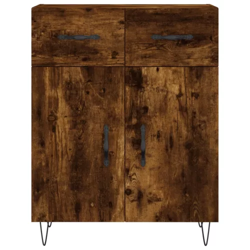 Füstös tölgy színű szerelt fa magasszekrény 69,5 x 34 x 180 cm