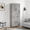 Szürke sonoma szerelt fa magasszekrény 69,5 x 34 x 180 cm