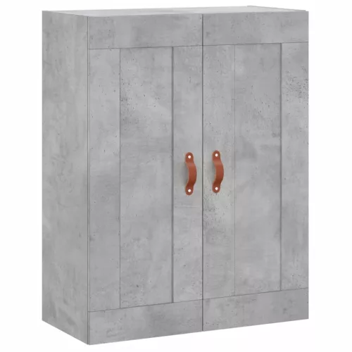 Betonszürke szerelt fa magasszekrény 69,5 x 34 x 180 cm