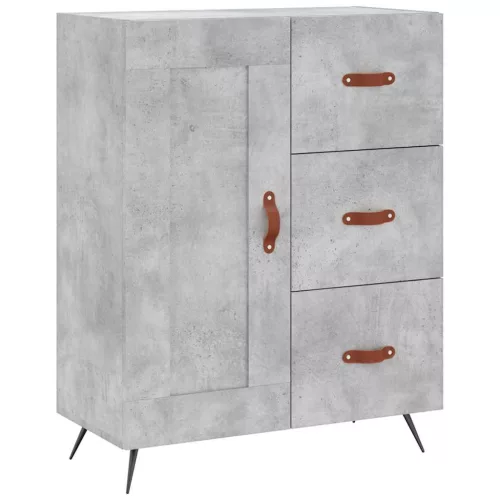 Betonszürke szerelt fa magasszekrény 69,5 x 34 x 180 cm