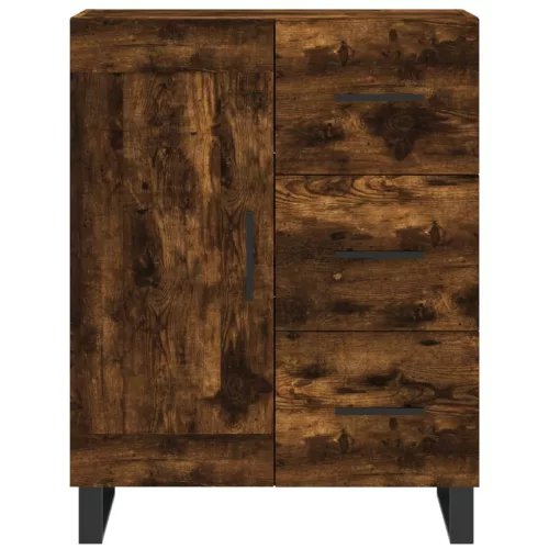 Füstös tölgy színű szerelt fa magasszekrény 69,5 x 34 x 180 cm