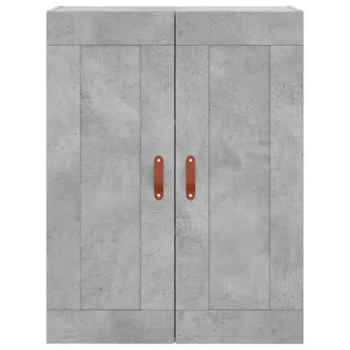 Betonszürke szerelt fa magasszekrény 69,5 x 34 x 180 cm