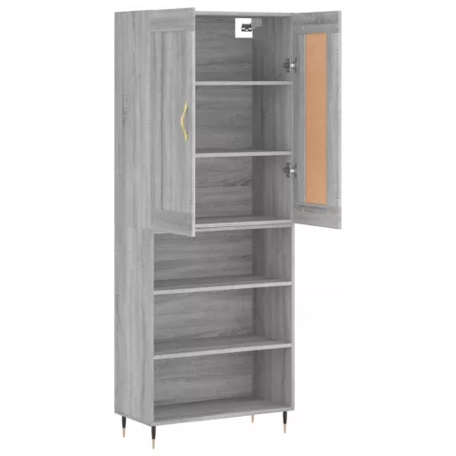 Szürke sonoma szerelt fa magasszekrény 69,5 x 34 x 180 cm
