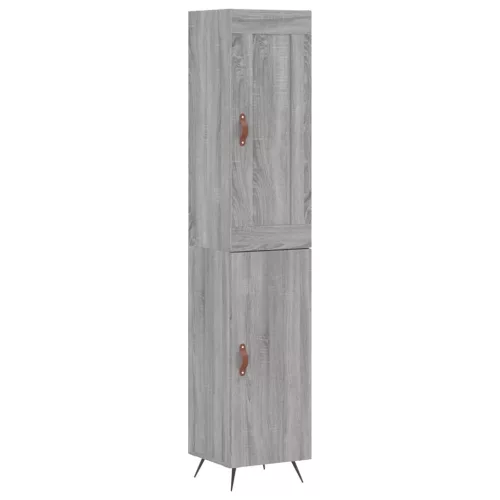 Szürke sonoma szerelt fa magasszekrény 34,5 x 34 x 180 cm