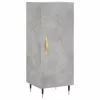 Betonszürke szerelt fa magasszekrény 34,5x34x180 cm