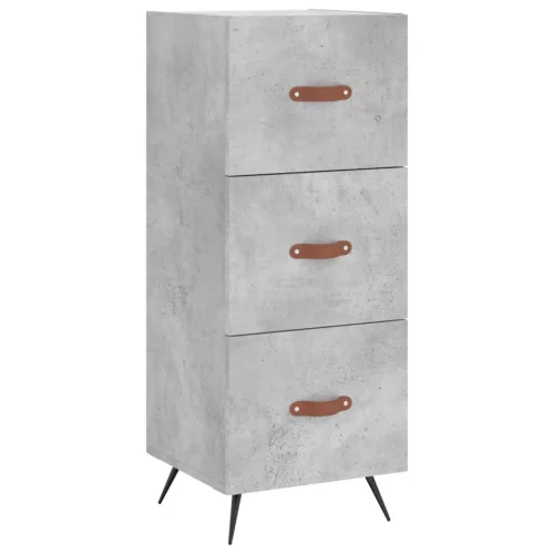 Betonszürke szerelt fa magasszekrény 34,5x34x180 cm