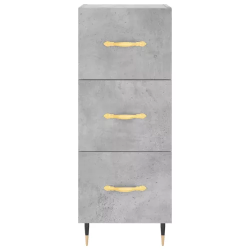 Betonszürke szerelt fa magasszekrény 34,5x34x180 cm