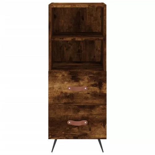 Füstös tölgy színű szerelt fa magasszekrény 34,5x34x180 cm