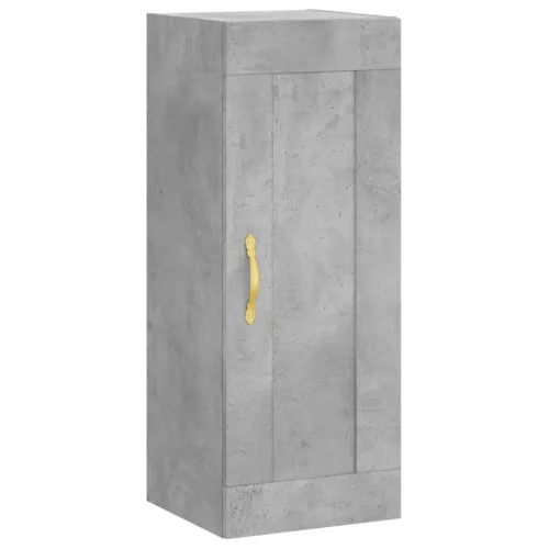 Betonszürke szerelt fa magasszekrény 34,5x34x180 cm