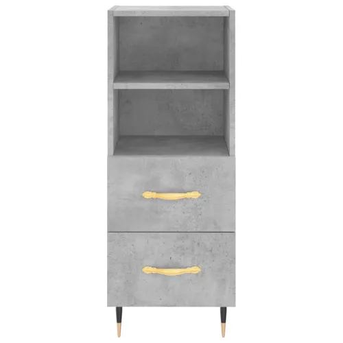 Betonszürke szerelt fa magasszekrény 34,5x34x180 cm