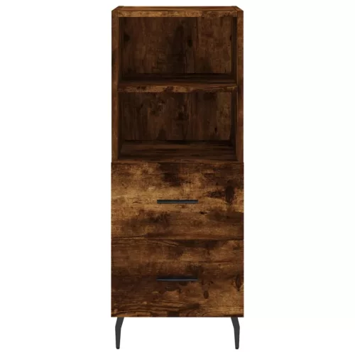 Füstös tölgy színű szerelt fa magasszekrény 34,5x34x180 cm