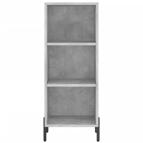 Betonszürke szerelt fa magasszekrény 34,5x34x180 cm