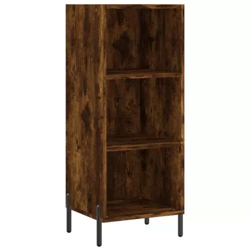 Füstös tölgy színű szerelt fa magasszekrény 34,5x34x180 cm