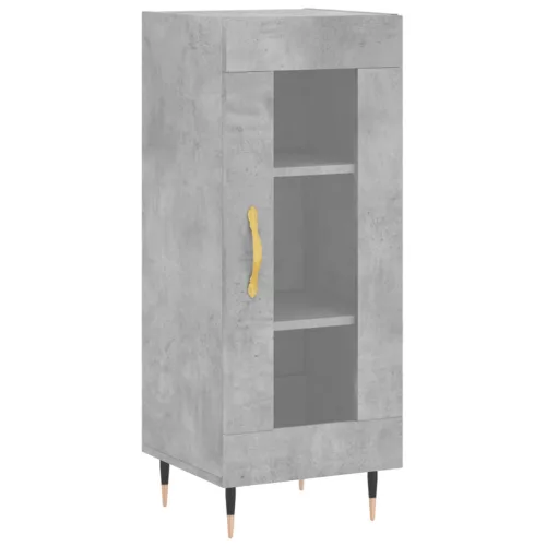 Betonszürke szerelt fa magasszekrény 34,5x34x180 cm