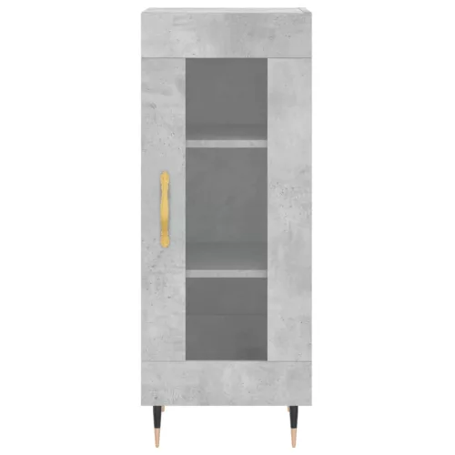 Betonszürke szerelt fa magasszekrény 34,5x34x180 cm