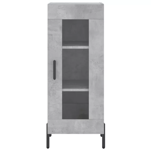 Betonszürke szerelt fa magasszekrény 34,5x34x180 cm