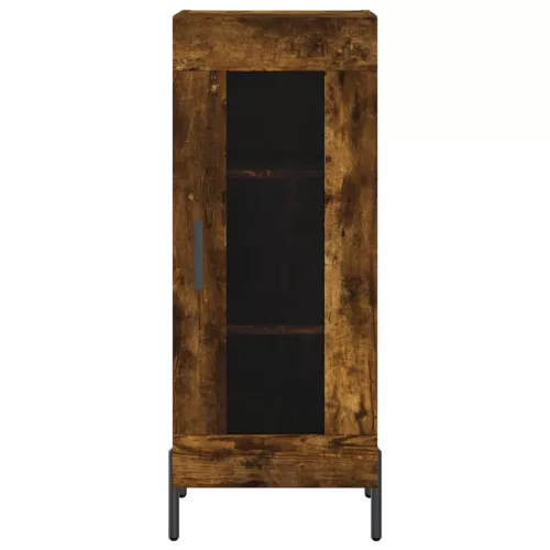 Füstös tölgy színű szerelt fa magasszekrény 34,5x34x180 cm
