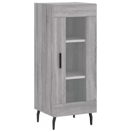 Szürke sonoma szerelt fa magasszekrény 34,5 x 34 x 180 cm