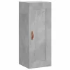 Betonszürke szerelt fa magasszekrény 34,5x34x180 cm