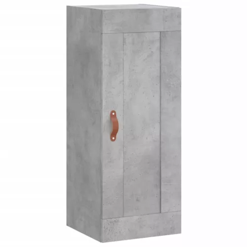 Betonszürke szerelt fa magasszekrény 34,5x34x180 cm