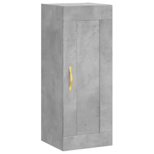 Betonszürke szerelt fa magasszekrény 34,5x34x180 cm
