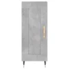 Betonszürke szerelt fa magasszekrény 34,5x34x180 cm