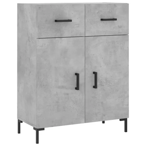 Betonszürke szerelt fa magasszekrény 69,5 x 34 x 180 cm