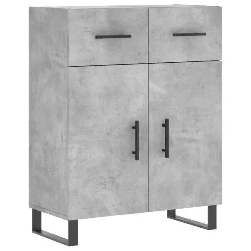 Betonszürke szerelt fa magasszekrény 69,5 x 34 x 180 cm