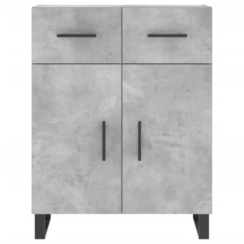 Betonszürke szerelt fa magasszekrény 69,5 x 34 x 180 cm