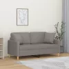 2 személyes tópszínű szövet kanapé díszpárnákkal 140 cm