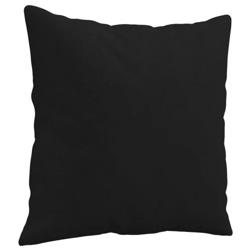 2 személyes fekete mikroszálas szövetkanapé párnákkal 120 cm