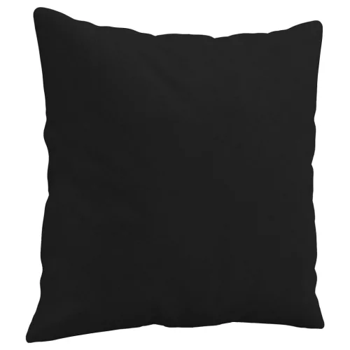 2 személyes fekete mikroszálas szövetkanapé párnákkal 140 cm