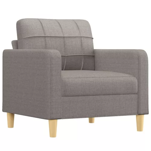 Tópszínű szövet kanapéfotel lábtartóval 60 cm