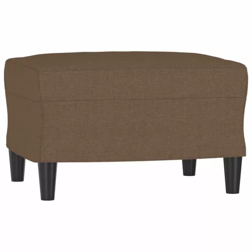 Barna szövet kanapéfotel lábtartóval 60 cm