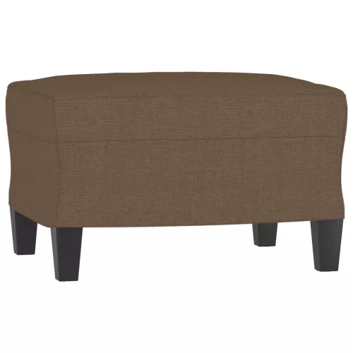 Barna szövet kanapéfotel lábtartóval 60 cm