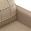 2 részes kávészínű műbőr ülőgarnitúra párnákkal