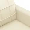 3 részes krémszínű műbőr ülőgarnitúra párnákkal