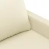 4 részes krémszínű műbőr ülőgarnitúra párnákkal