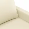 3 részes krémszínű műbőr ülőgarnitúra párnákkal