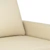 3 részes krémszínű szövet ülőgarnitúra párnákkal