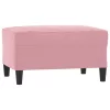 3 részes rózsaszín bársony ülőgarnitúra párnákkal