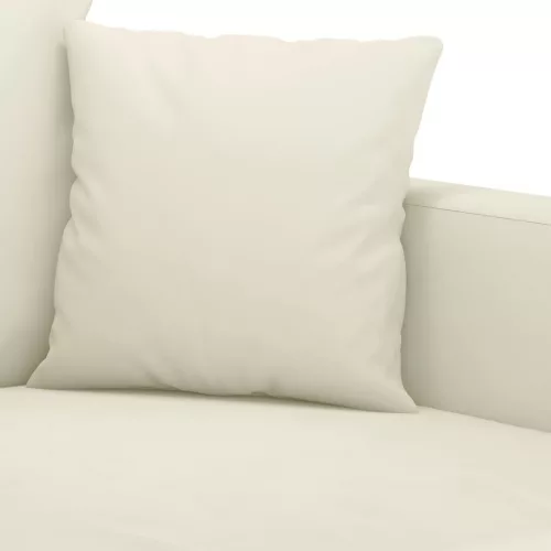 3 részes krém bársony ülőgarnitúra párnákkal