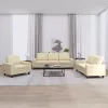 3 részes krémszínű szövet ülőgarnitúra