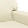 2 részes krémszínű műbőr ülőgarnitúra párnákkal