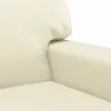 3 részes krémszínű műbőr ülőgarnitúra párnákkal