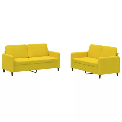 2 részes sárga bársony ülőgarnitúra